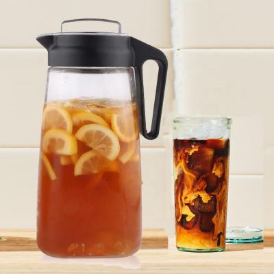 China WITH LID cold brew coffee maker coffee pitcher with removable filter - perfect for DIY brew iced coffee 2000ML for sale