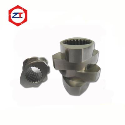 China Schmelzender Zonen-Doppelschneckenextruder zerteilt Winkel-Schrauben 71mm 30° 45° 60° 90° Od zu verkaufen