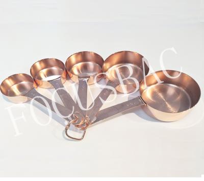 China Hot sale Copper Stainless Steel Measuring Cups and Spoons Set wholesale for sale