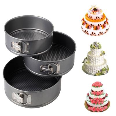 China 3pcs Nonstick Springform Pan Cheesecake Pan Leakproof Cake Pan Bakeware Loose Base Cake Baking for sale