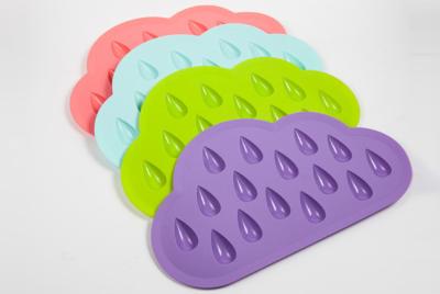 China FBAB40187 for wholesales food-grade silicone raindrop shape ice cube tray for sale