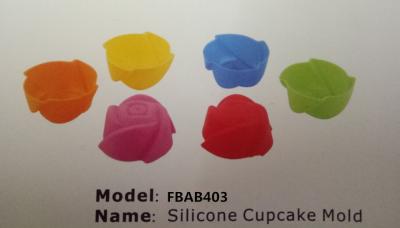 China FBAB403 for wholesales BPA free flower heart star shapes silicone cupcake mold for sale