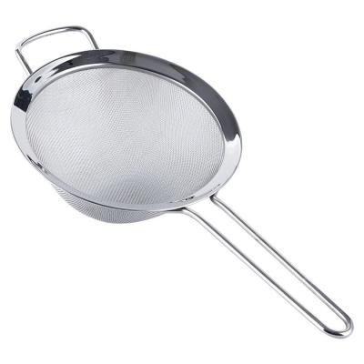 China Good Quality Stainless Steel Fine Tea Mesh Strainer Colander Food Rice Vegetable Strainer for sale