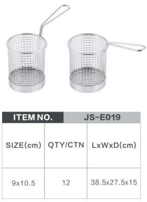 China stainless steel cylinder mini chips frying basket fine mesh deep fat fryer for sale