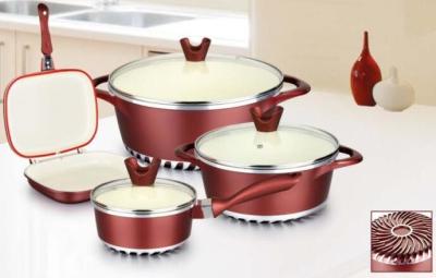 China cookware set with energy-saving bottom nonstick cookware set aluminium cookware set for sale