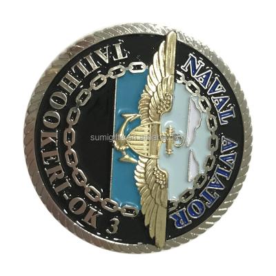 China Cheap Custom Europe Navy Military Souvenir 3D Metal Zinc Alloy Coin for sale