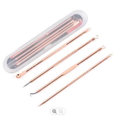 China Black Main Color Acne Pin Pimple Remover Tool Blackhead Remover Needle Comedone Acne Spot Popper Pin Gold for sale