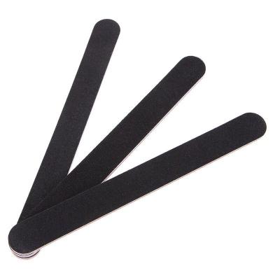 China 100/180 Rectangle Wholesale Beauty Emery Qualified Private Label Wooden Black Disposable Nail File for sale