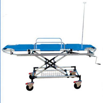 China DW-ST011 High Quality Aluminum Manual Ambulance Patient Transfer Stretcher With Wheels for sale