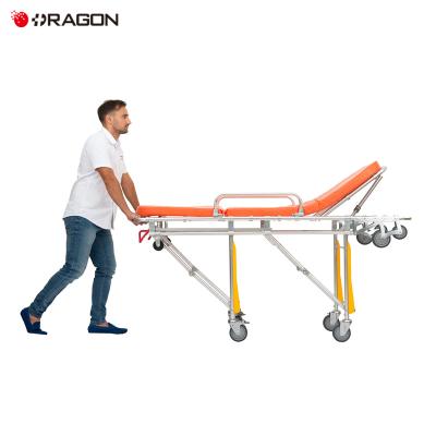 China Ambulance Equipment Hospital Aluminum Alloy Medical Ambulance Rolled Cribs Stretchers For Sale en venta