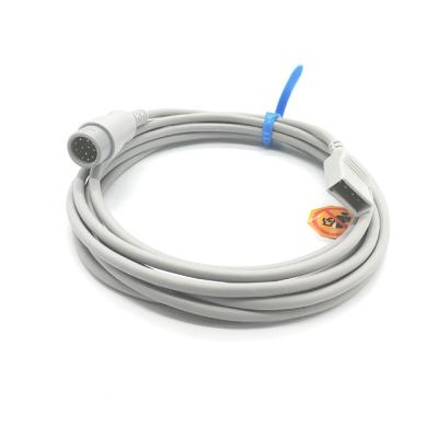 China Medical Care IBP Adapter Cable Factory 3.5M 12PIN IBP Cable For Conme Connect To UT for sale