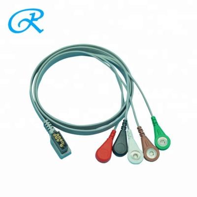 China Recorder patient 5 lead holter ecg flash cable for HP patient Holter Cable 989803157491 Digitrak XT for sale