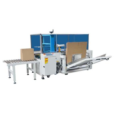 China Stainless Steel Automatic Bottom Tape Sealer Case Box Carton Erector Machine for sale