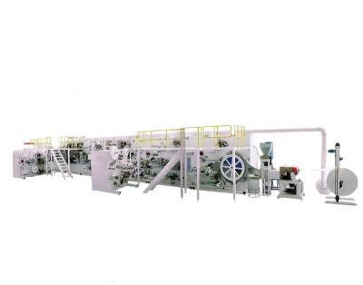 China Full Frequency High Speed ​​Servo Low Cost Full Waistband Baby Diaper Making Machine Production Line for sale