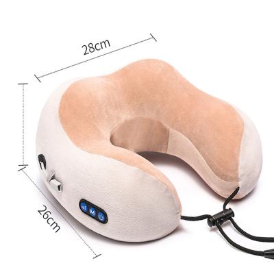 China Car U Shape Rechargeable Battery Massage Pillow Allgebra Travel Massage Kneading Pillow for sale