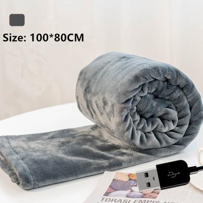 China Hotel New Style Portable Solid Flannel Heating Blanket Over Blanket for sale