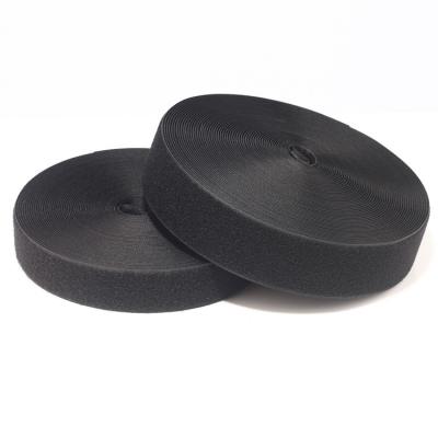 China Self Adhesive Black Adhesive Sticky Hook And Loop Fastener Tape for sale