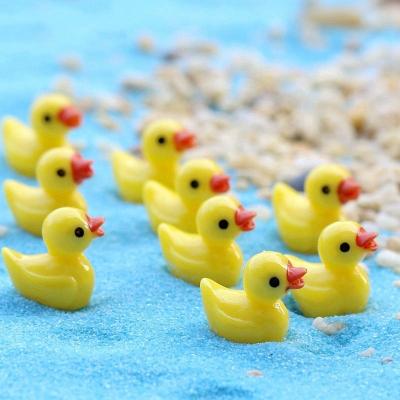 China Micro China Landscape Ornaments Figure Yellow Duck Models Mini Charms Home Decor Miniature Resin Crafts for sale