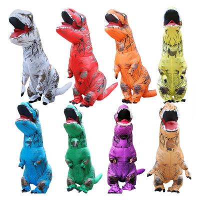 China Polyester Factory Walking Toy Kids Adult Air Blow Halloween Inflatable Dinosaur Costume for sale