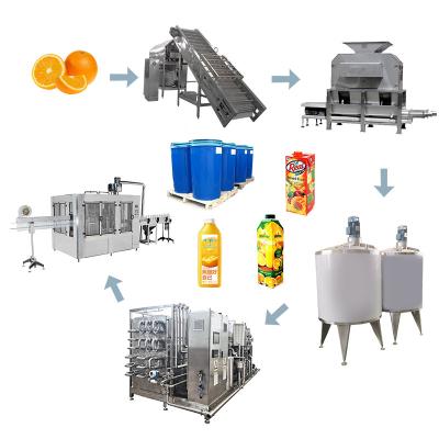 China Kompletter orange Juice Processing Line Food Grade Edelstahl 304 5TPH zu verkaufen