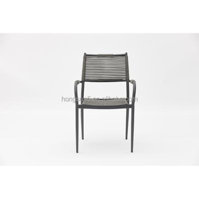 China Cheap Cost Effective Modern French Rattan Chair Cafe European Water Proof Metal Dining Chair for sale