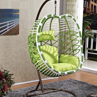 China Modern High Quality Rattan Garden Balcony Outdoor Hanging Wicker Swing Chair With Waterproof Cushion for sale