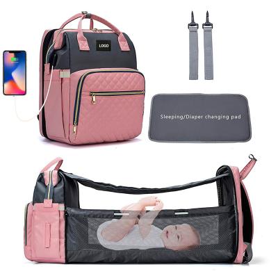 China With 2022 hot sale designer usb anti flight travel mummy nurse mummy backpack diaper baby diaper bag waterproof with changing protection for sale