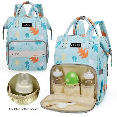 China With USB OEM ODM Waterproof 2022 Maternity Carry Travel USB Designer Convertible Bed Nappy Mum Backpack Diaper Baby Diaper Bag for sale