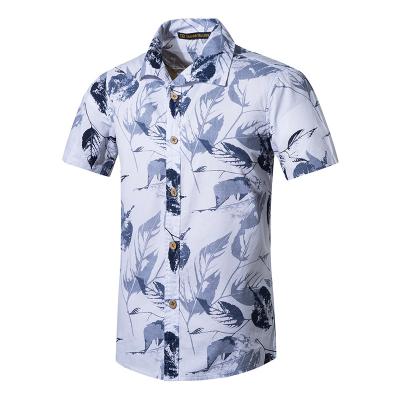 China Breathable Summer Hawaiian Beach Wear Vacation Casual Print Short Sleeve Shirts For Men for sale