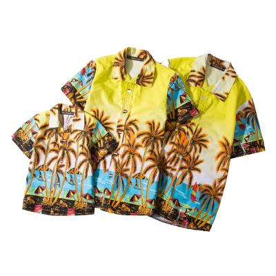 China Fashion Breathable Short Sleeve Beach Vacation Clothing Plain Men Custom Printed Hawaiian Shirt for sale