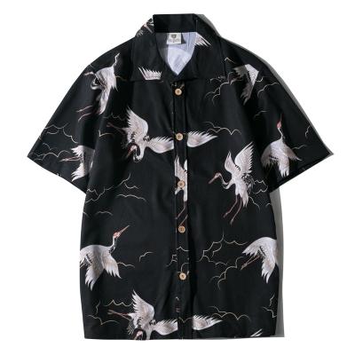 China 2020 Fashion New Breathable Style Plus Size Hawaiian Mens Graffiti Printed Casual Shirts for sale