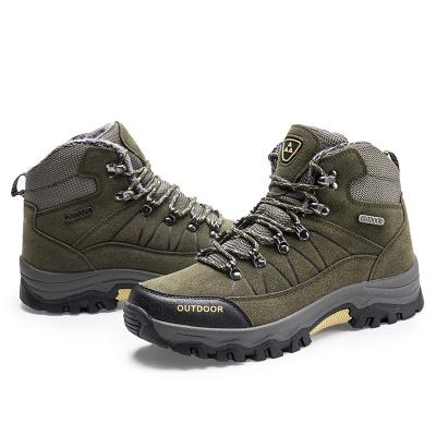 China New Fashion Winter Trekking Velvet Warm Waterproof Mountain Safety Outdoor Boot Men Hiking Shoes for sale