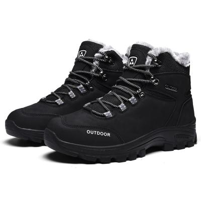 China Hking Shoes High Quality Leather Outdoor Boots Men's Winter Fashion Waterproof Hiking Shoes for sale