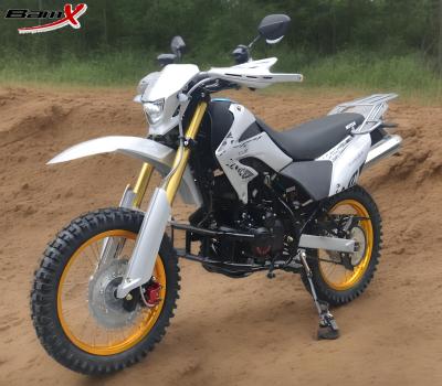 China Single Cylinder 200cc Dual Sport Motorcycle Two Pipes Muffler Alloy 4 Stroke Dirt Bike for sale