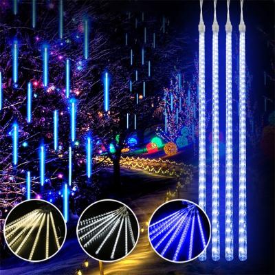 China 2020 110v 220v Christmas String Light Waterproof Meteor Shower Tubes Led String Light For Christmas Garden Decoration for sale