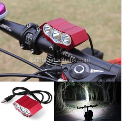 China CREE XML 3X T6 7500 LM LED Bicycle Torch Light Lamp Headlamp Headlamp Bike Light for sale