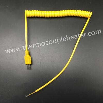 China El aislamiento J K del PTFE mecanografía a Mini Thermocouple Connector With el 1.5m ventaja rizada en venta