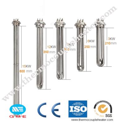 China Inmersión eléctrica industrial Heater Heating Element del tornillo del agua de la bobina 3000 vatios en venta