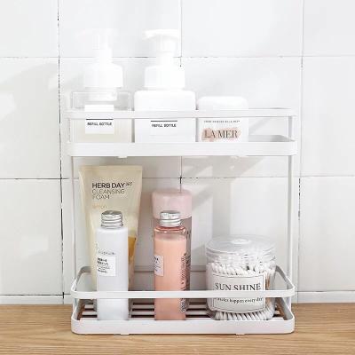 China Bathroom Stocked Racks Metal Toiletries Storage Rack Bathroom Shelf Buffet Bathroom Storage Rack for sale