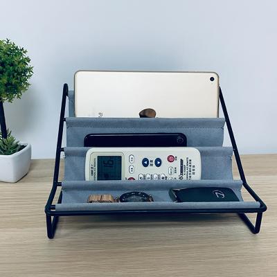 China Viable Hot Selling Living Room Bedroom Small Object Organizer Object Remote Control Storage Rack for sale