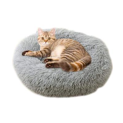 China Wholesale Viable Plush Soft Pink DUCK POP Manufacturer Gray White Gray White Pet Cushion Around Cat Dog Fluffy Luxury Bed for sale