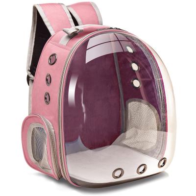 China POP DUCK Wholesale Breathable Transparent Pet Carriers Box Cat Dog Travel Carrying Basket Backpack Bag for sale