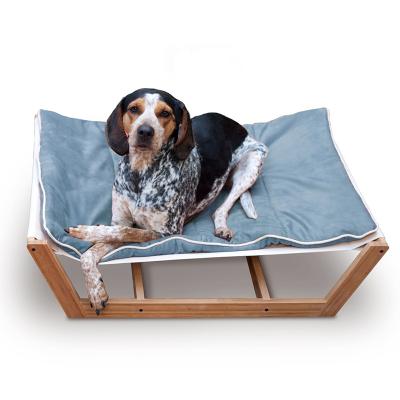 China Luxury High Quality Wooden Dog DUCK POP Pet Bed Cushion Sustainable Bamboo Hammock New Design for sale