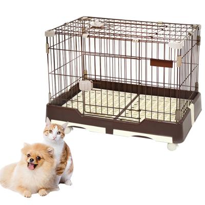 China POP DUCK Factory Directly Sales Metal Folding Pet Breathable Cage House Large Stainless Dog Cages Crates for sale