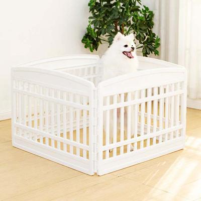 China Breathable POP LEAN 4 Panel High Quality Factory Wholesale Large Plastic Pet Cages Dog Kennel for sale