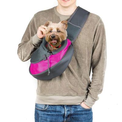 China POP DUCK Breathable Adjustable Webbing Buckles Custom Portable Carrier Travel Pet Sling Bag For Dogs for sale