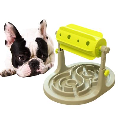 China POP DUCK Hot Sale Rounded Healthy Automatic Pet Feeder Adjustable Height Adjustable Funny Interactive Plastic Dog Bowl Pet Feeder for sale