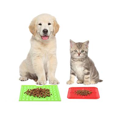 China Viable POP DUCK Dog Licking Pad Mat Bowl Silica Easy Clean Cute Slow Feeder Cat Bowl for sale