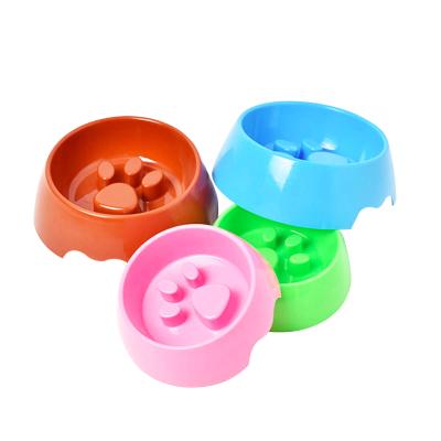 China DUCK POP Design Sustainable Plastic Cute Cat Dog Pet Environmental Easy Clean Feeding Bowl Slow Feeder Bowl for sale