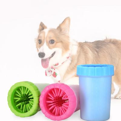 China POP DUCK Dog Paw Cleaner Cup Silicone Pet Foot Seal Cup Viable Soft Pet Paw Cleaning Tool for sale